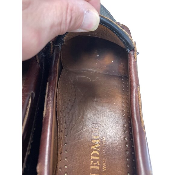 Allen Edmonds mens brown leather tassled slip loafers sz 10.5D SKU 9604 main image 5